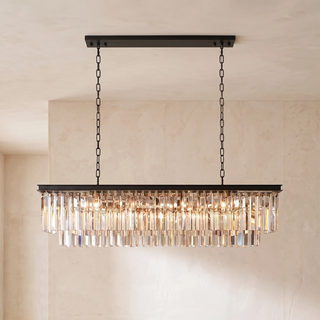 Honoria Tiered Glass Fringe Chandelier