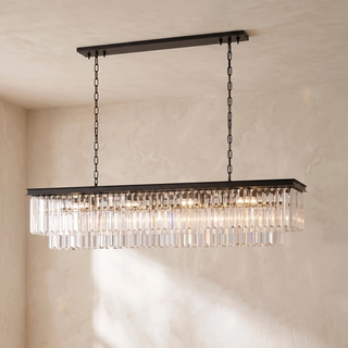 Honoria Tiered Glass Fringe Chandelier