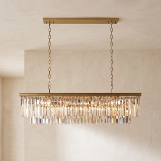 Honoria Tiered Glass Fringe Chandelier