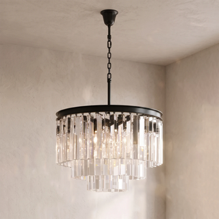 Honoria Tiered Glass Fringe Chandelier