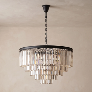 Honoria Tiered Glass Fringe Chandelier