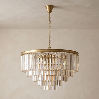 Honoria Tiered Glass Fringe Chandelier