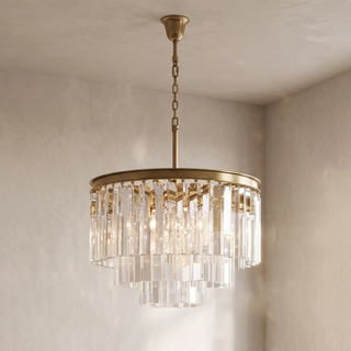 Honoria Tiered Glass Fringe Chandelier