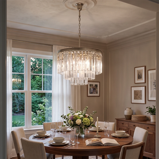 Honoria Tiered Glass Fringe Chandelier