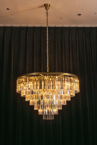 Honoria Tiered Glass Fringe Chandelier
