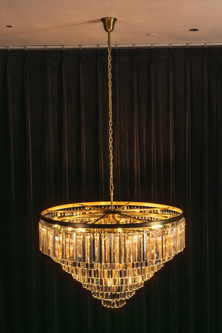 Honoria Tiered Glass Fringe Chandelier