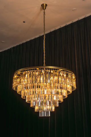 Honoria Tiered Glass Fringe Chandelier