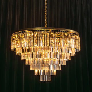 Honoria Tiered Glass Fringe Chandelier