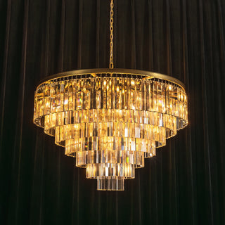 Honoria Tiered Glass Fringe Chandelier