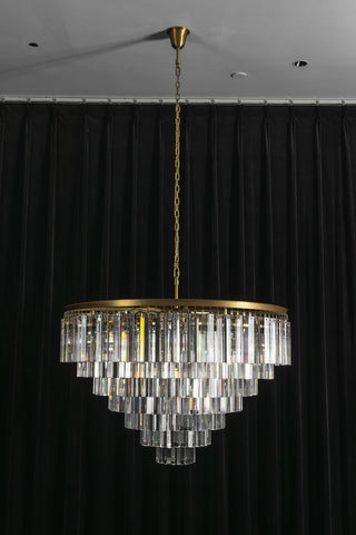 Honoria Tiered Glass Fringe Chandelier