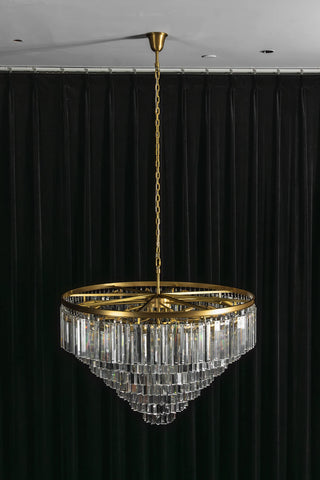 Honoria Tiered Glass Fringe Chandelier