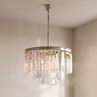 Honoria Tiered Glass Fringe Chandelier