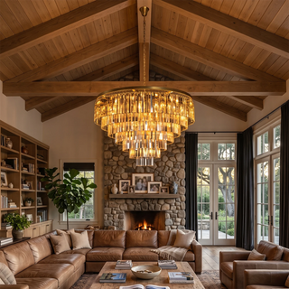 Honoria Tiered Glass Fringe Chandelier