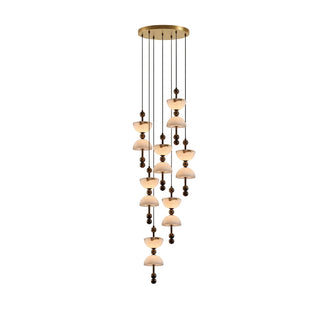 Hourglass Duo Alabaster Pendant Lamp
