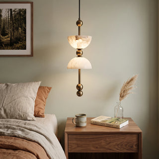 Hourglass Duo Alabaster Pendant Lamp