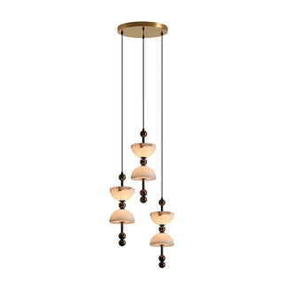 Hourglass Duo Alabaster Pendant Lamp