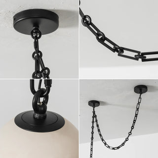Alabaster Spherical Chain Chandelier