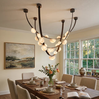 Isolde Draped Arc Alabaster Chandelier
