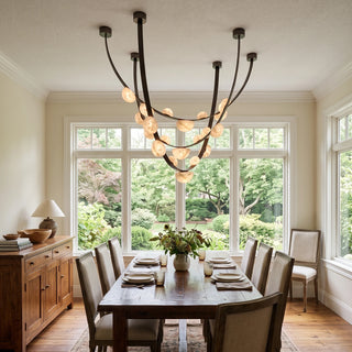 Isolde Draped Arc Alabaster Chandelier
