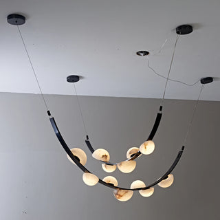 Isolde Draped Arc Alabaster Chandelier