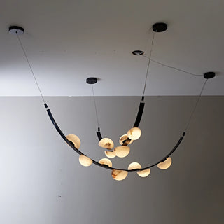Isolde Draped Arc Alabaster Chandelier