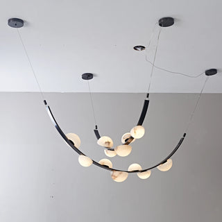 Isolde Draped Arc Alabaster Chandelier