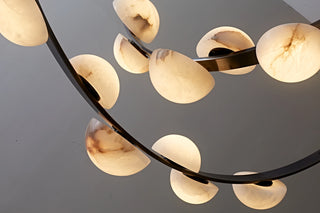 Isolde Draped Arc Alabaster Chandelier