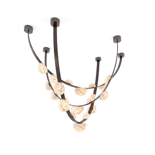 Isolde Draped Arc Alabaster Chandelier