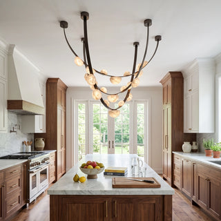 Isolde Draped Arc Alabaster Chandelier