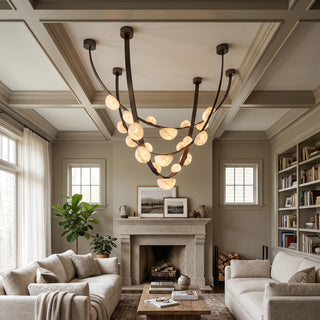 Isolde Draped Arc Alabaster Chandelier