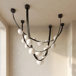 Isolde Draped Arc Alabaster Chandelier