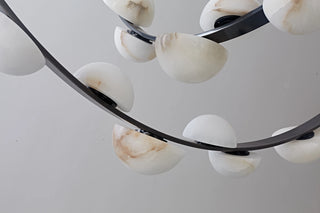 Isolde Draped Arc Alabaster Chandelier