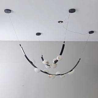 Isolde Draped Arc Alabaster Chandelier