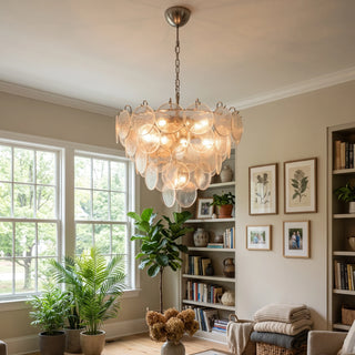 Iviana Iridescent Clear Disc Chandelier