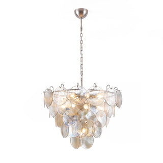 Iviana Iridescent Clear Disc Chandelier
