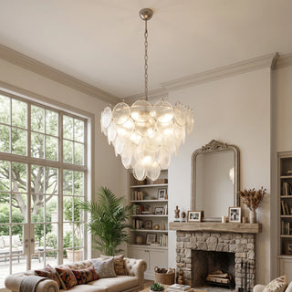 Iviana Iridescent Clear Disc Chandelier