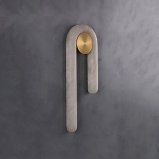 J-Shape Arlo Loop Alabaster Wall Sconce