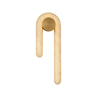J-Shape Arlo Loop Alabaster Wall Sconce
