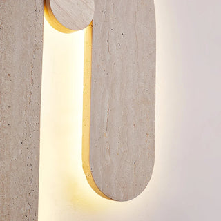 J-Shape Travertine Wall Sconce