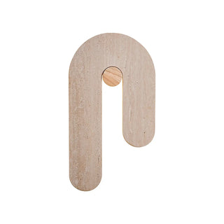 J-Shape Travertine Wall Sconce