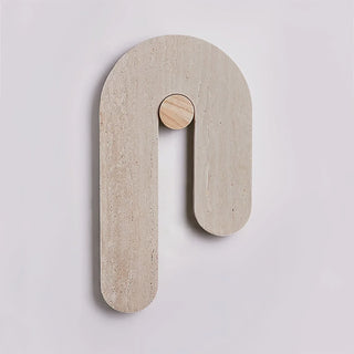 J-Shape Travertine Wall Sconce