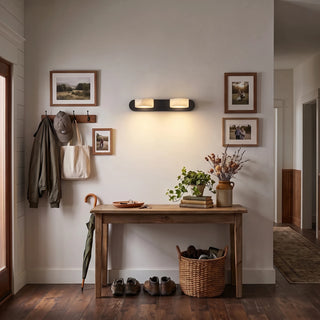 Kumo Alabaster Walnut Wall Light Above Entryway Foyer Console Table Decor - Vidirlighting