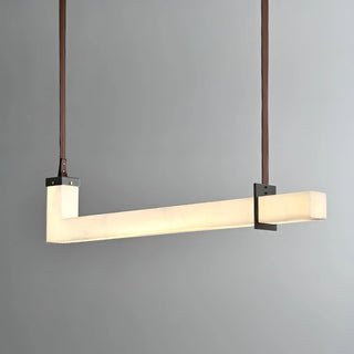 L-Shaped Linear Alabaster Pendant Lamp - Vidirlighting