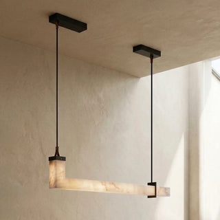 L-Shaped Linear Alabaster Pendant Lamp - Vidirlighting