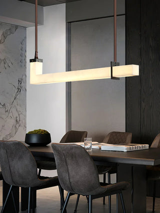 L-Shaped Linear Alabaster Pendant Lamp - Vidirlighting