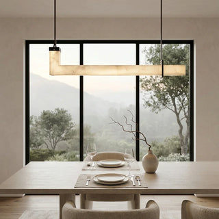 L-Shaped Linear Alabaster Pendant Lamp - Vidirlighting