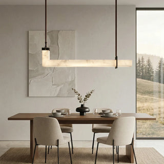 L-Shaped Linear Alabaster Pendant Lamp - Vidirlighting