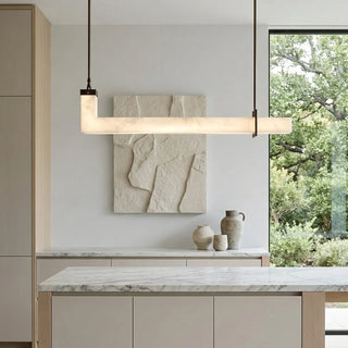 L-Shaped Linear Alabaster Pendant Lamp - Vidirlighting