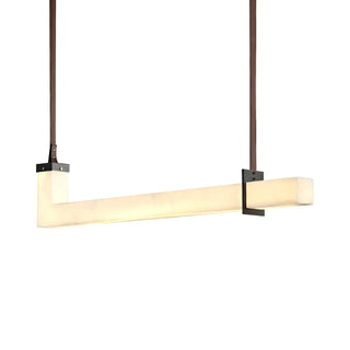 L-Shaped Linear Alabaster Pendant Lamp - Vidirlighting