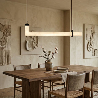 L-Shaped Linear Alabaster Pendant Lamp - Vidirlighting
